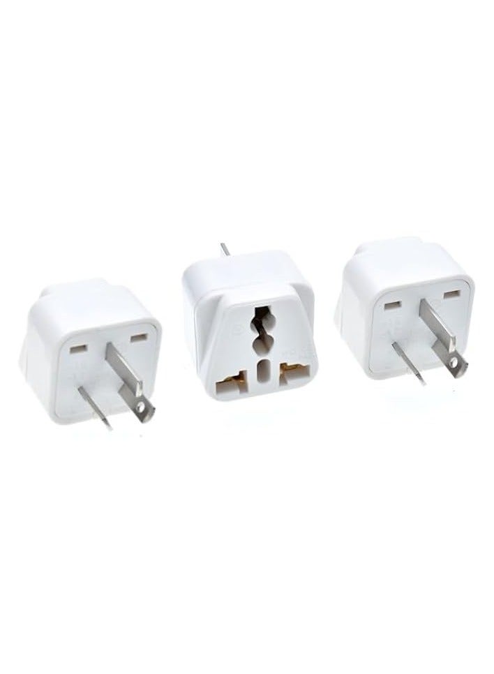 erorex Universal to Type I Plug Adapter[3 pcs] – Suitable for Australia, China, New Zealand, Argentina, and More  - Image 1