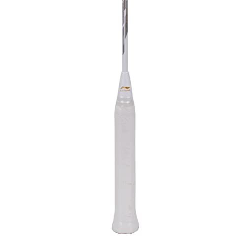 LI-NING Windstorm 700 Special Edition Badminton UNSTRUNG Carbon Fiber Racket (White/Gold) - Image 5
