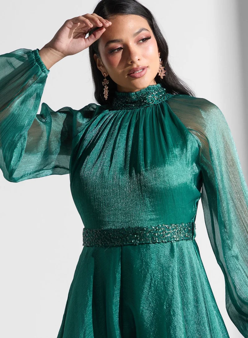 Golden Apple Embellished Belt Jumpsuit