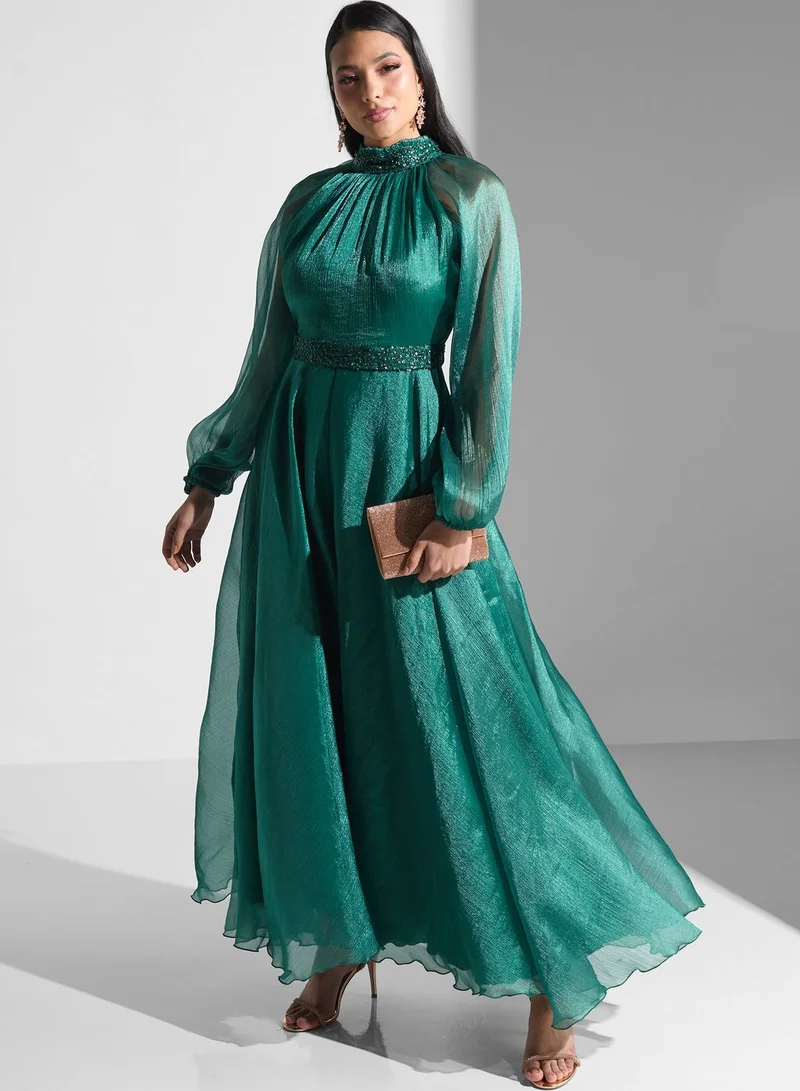 Golden Apple Embellished Belt Jumpsuit
