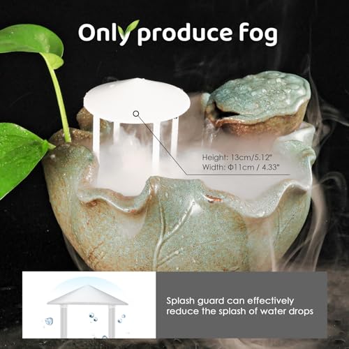 Mxmoonant 350ml/H Ultrasonic Mist Maker Fogger Metal Atomizer with Removable Splash Guard for Water Fountain Pond Pot Rockery Sink - Image 3