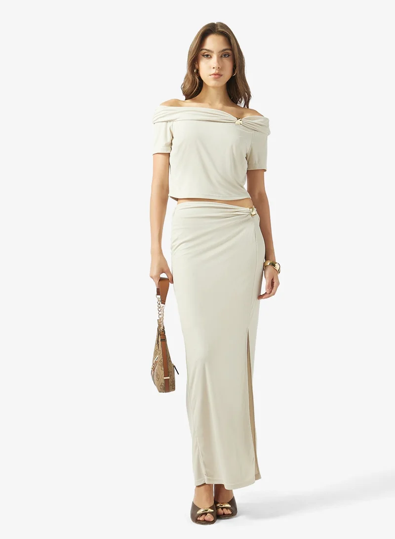 GUESS  Off -Shoulder Knit Top for Women | Best Price UAE