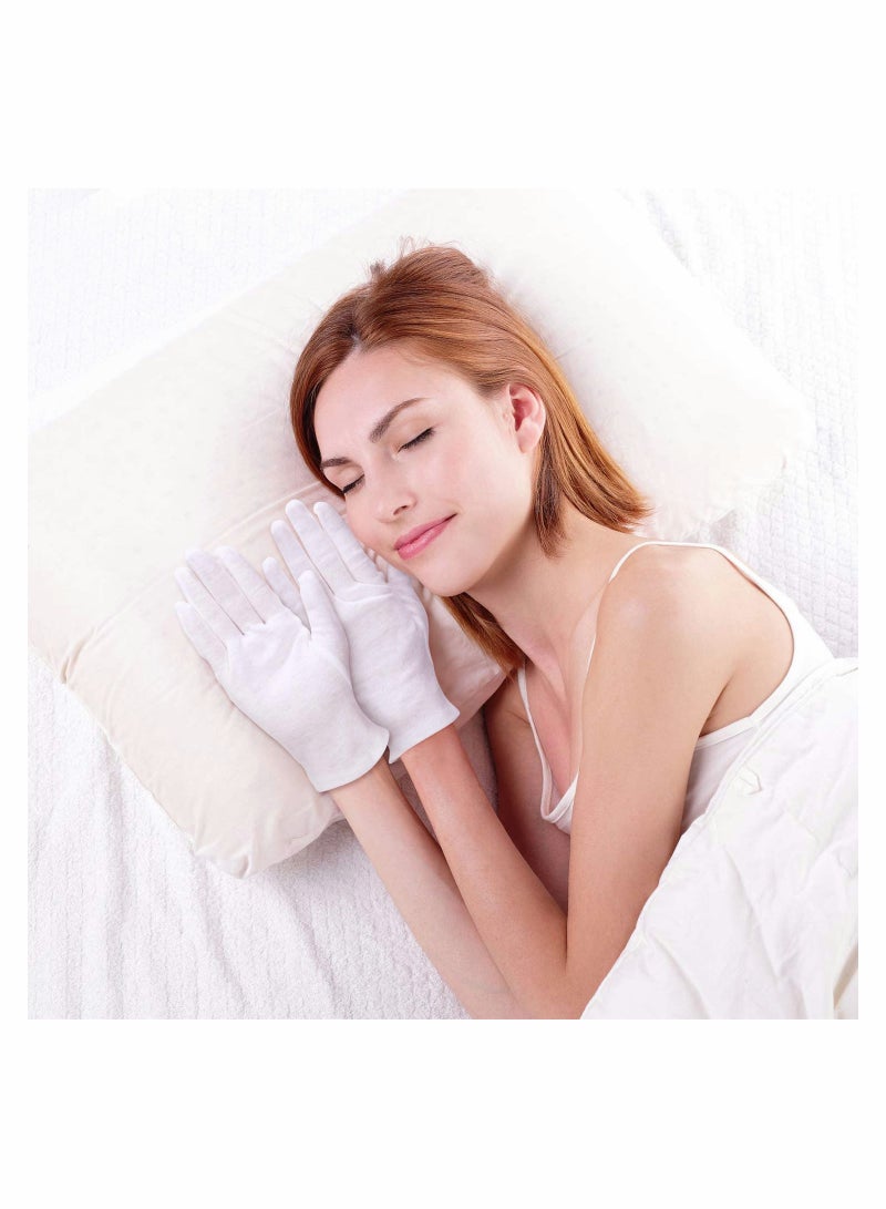 Excefore Moisturizing Gloves Cotton Gloves, Soft Elastic Skincare Glove Working Gloves for Women Men Dry Hands Jewelry Inspection Daily Work and More, One Size Fits Most, 2 Pairs - Image 5