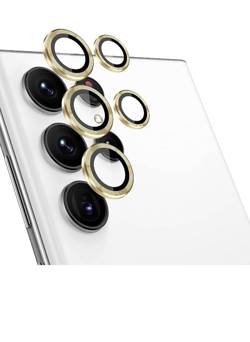 GENNEXT Samsung Galaxy S23 Ultra Camera Lens Protector, 9H Tempered Glass Camera Cover Screen Protector Metal Individual Ring for S23 Ultra 5G 2023 Gold - Image 1