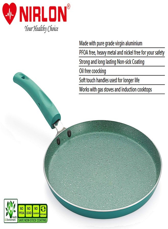Nirlon Galaxy 2-Piece Aluminium Non Stick Dishwasher Safe Induction Cookware Set [1 Flat Dosa Tawa 260mm|1 Fry Pan 240mm - 1.5 Liter] - Image 3