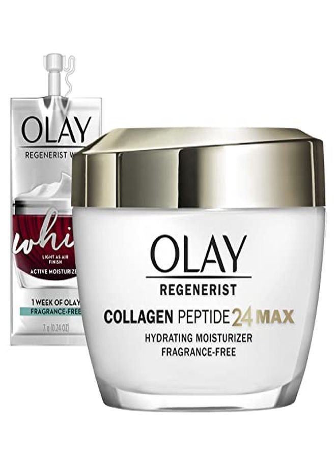 Olay Regenerist Collagen Peptide 24 Max Hydrating Face Moisturizer 1.7 Oz + Whip Face Moisturizer Travel/Trial Size Gift Set - Image 1