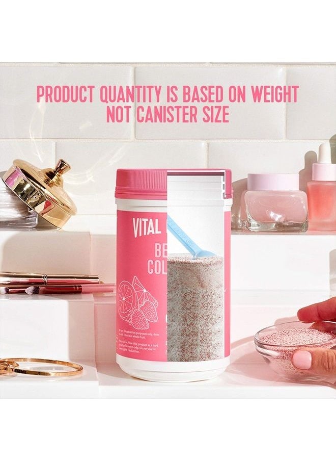 Vital Proteins - Beauty Collagen Peptides Powder Supplement for Women, 120mg of Hyaluronic Acid - 15g of Collagen Per Serving - Enhance Skin Elasticity and Hydration - Strawberry Lemon - 9.6oz Canister - Image 1