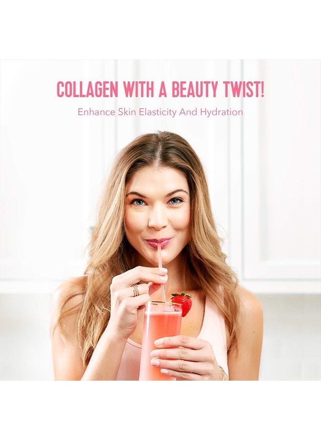 Vital Proteins - Beauty Collagen Peptides Powder Supplement for Women, 120mg of Hyaluronic Acid - 15g of Collagen Per Serving - Enhance Skin Elasticity and Hydration - Strawberry Lemon - 9.6oz Canister - Image 1