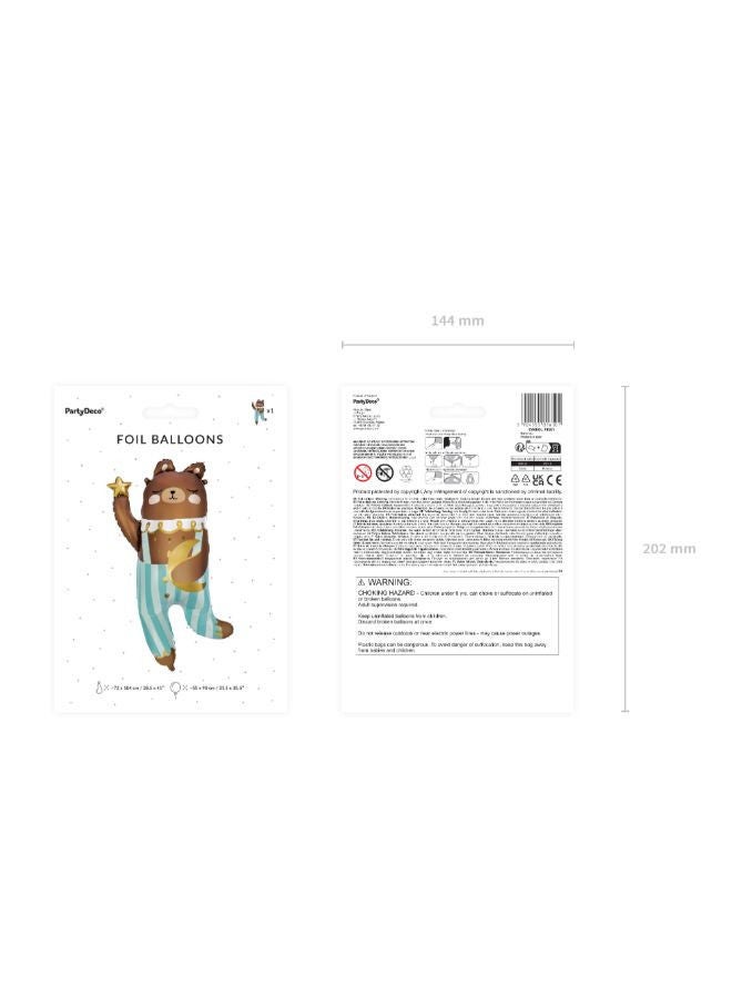 PartyDeco Foil balloon Bear, 72x104 cm, mix - Image 4