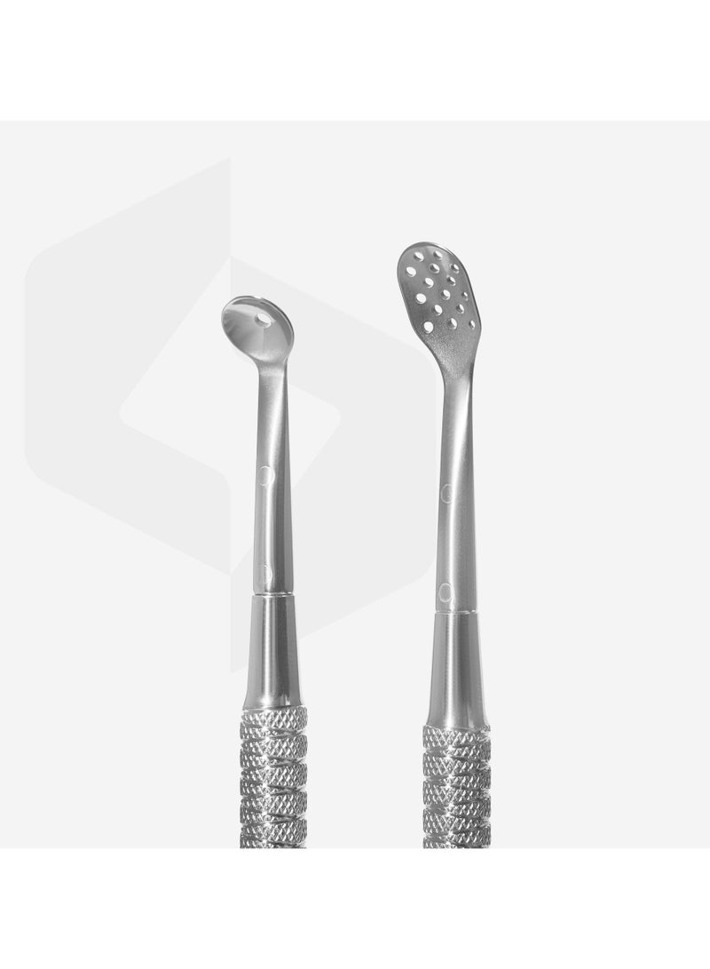STALEKS PRO Cosmetology Double-ended Spoon - EXPERT 20 | TYPE 1 (Uno and Oval with 15 holes) - Image 2