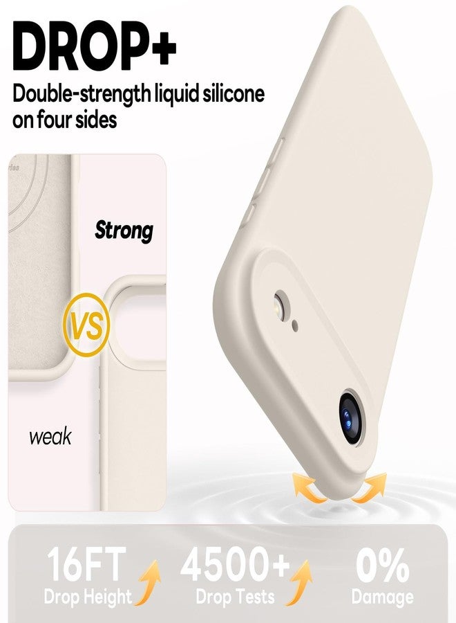Vooii Magnetic Compatible with iPhone Air Case (Compatible with Magsafe) (Upgraded Camera Protection) Liquid Silicone Shockproof Full Body Protective Phone Cover for Women Men, Stone, 6.5" - Image 4