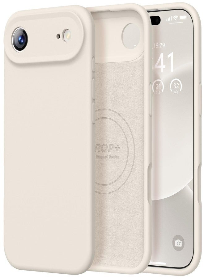 Vooii Magnetic Compatible with iPhone Air Case (Compatible with Magsafe) (Upgraded Camera Protection) Liquid Silicone Shockproof Full Body Protective Phone Cover for Women Men, Stone, 6.5" - Image 1