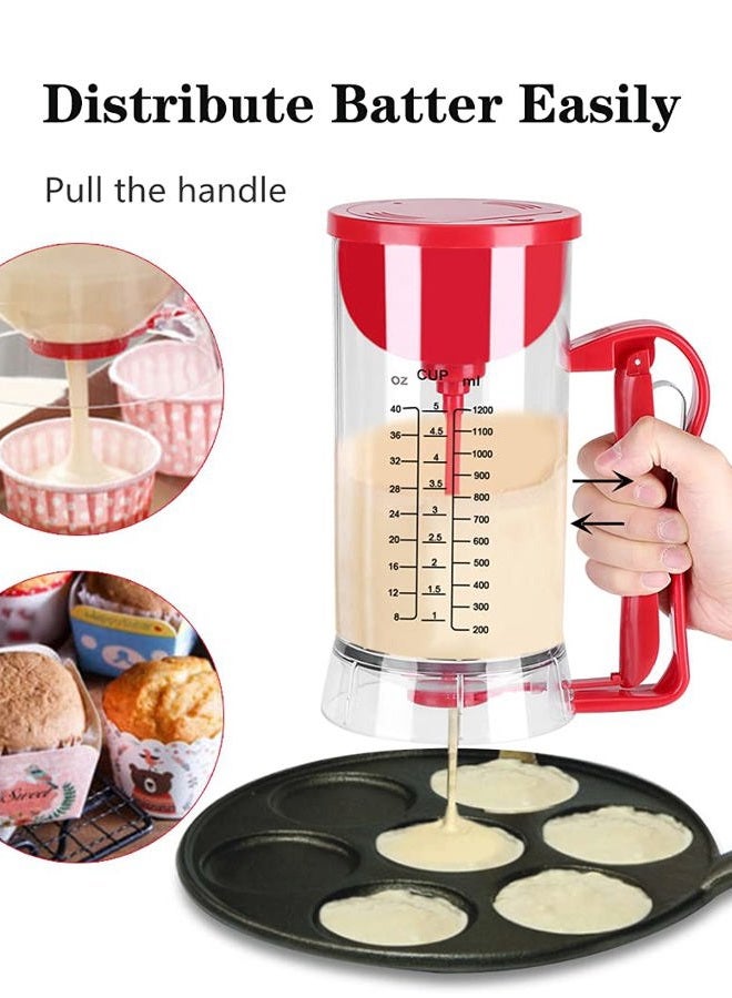 Ashata 1200mL Cordless Electric Battery Powered Mixer Dispenser Pancake Cupcake Waffle Batter Maker Machine - Image 3