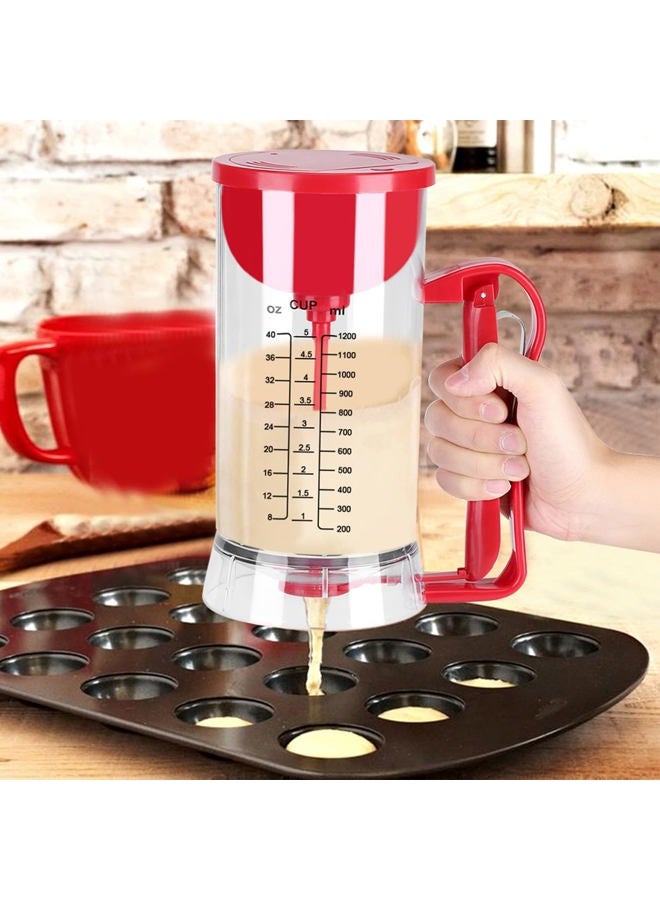 Ashata 1200mL Cordless Electric Battery Powered Mixer Dispenser Pancake Cupcake Waffle Batter Maker Machine - Image 5