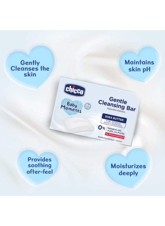 Chicco Baby Moments Gentle Cleansing Bar with Goodness of Shea Butter for Intense Moisturization 100g - Image 3