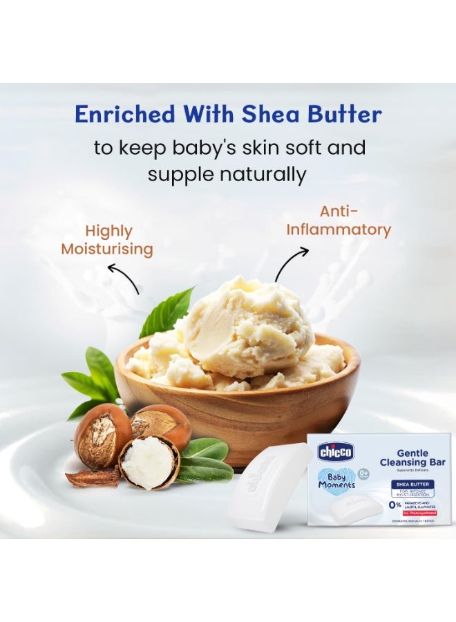 Chicco Baby Moments Gentle Cleansing Bar with Goodness of Shea Butter for Intense Moisturization 100g - Image 2