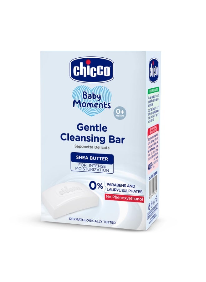 Chicco Baby Moments Gentle Cleansing Bar with Goodness of Shea Butter for Intense Moisturization 100g - Image 1