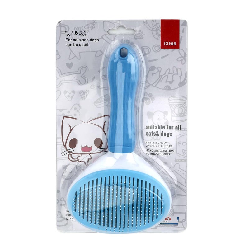 Neville Dog and Cat Hair Brush Remove Loose Undercoat & Easy to Use Hair Comb an Effective Tool of your Pet Grooming Kit Daily Use to Clean Loose Fur & Dirt Deshedding, Dandruff, Ticks and Fleas Remover Brushes Round Metal Pins - Image 2