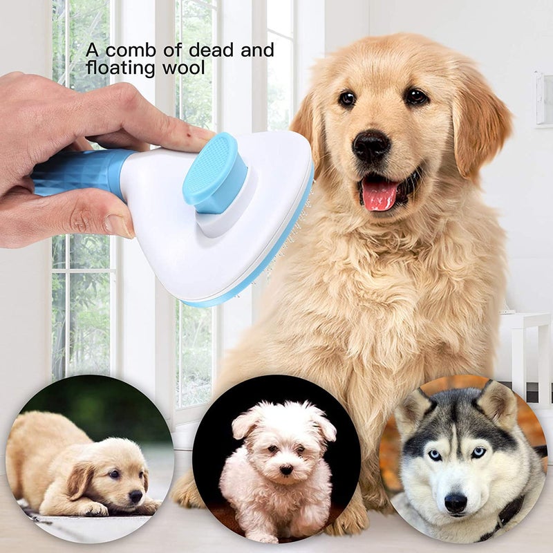 Neville Dog and Cat Hair Brush Remove Loose Undercoat & Easy to Use Hair Comb an Effective Tool of your Pet Grooming Kit Daily Use to Clean Loose Fur & Dirt Deshedding, Dandruff, Ticks and Fleas Remover Brushes Round Metal Pins - Image 5