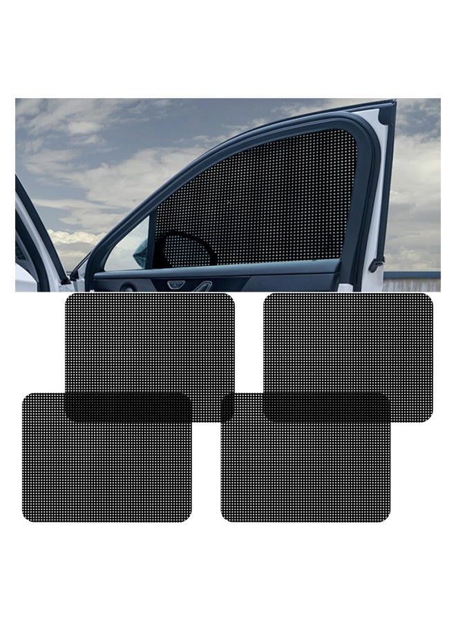 DUSCOKE 4PCS Car Side Window Sunshade, Block UV Rays Privacy Protector Car Static Cling Film Sticker, Reusable Washable Auto Shade Stickers for Heat Glare Protection, Window Film for Most Cars - Image 1