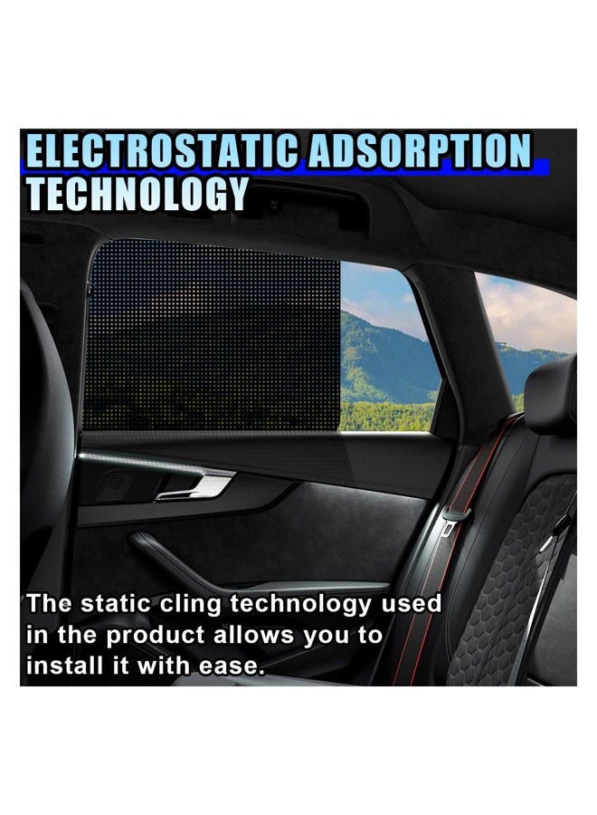 DUSCOKE 4PCS Car Side Window Sunshade, Block UV Rays Privacy Protector Car Static Cling Film Sticker, Reusable Washable Auto Shade Stickers for Heat Glare Protection, Window Film for Most Cars - Image 3