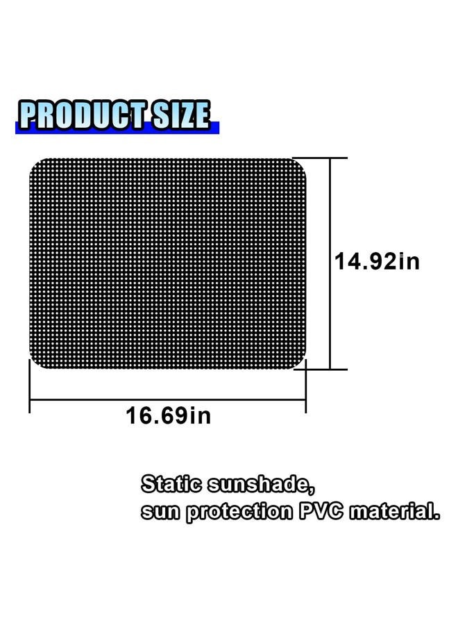 DUSCOKE 4PCS Car Side Window Sunshade, Block UV Rays Privacy Protector Car Static Cling Film Sticker, Reusable Washable Auto Shade Stickers for Heat Glare Protection, Window Film for Most Cars - Image 2