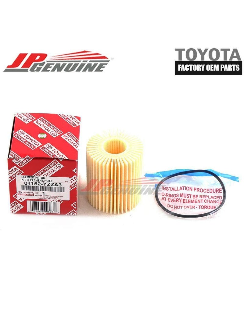 TOYOTA GENUINE TOYOTA OEM OIL FILTER + DRAIN PLUG WASHER 3PC 04152-YZZA3 / 90430-12031  - Image 2