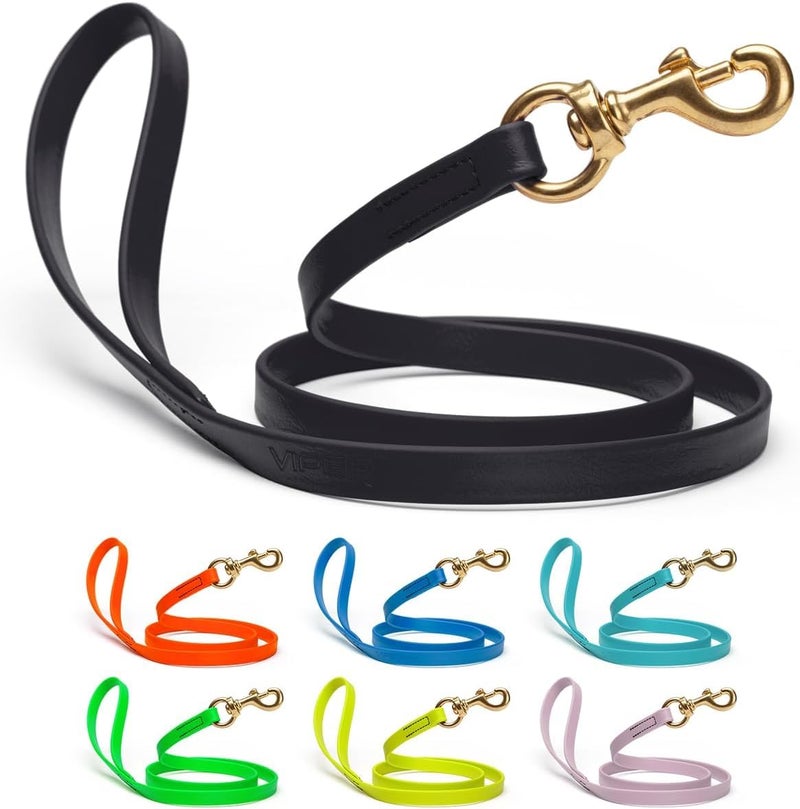 Viper Biothane Working Lead for Dogs 6ft, Black - Image 1