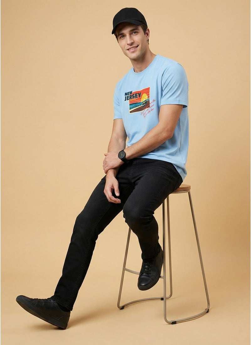 نوبيرو Nobero Regular Fit Printed T-shirt for Men - Image 2