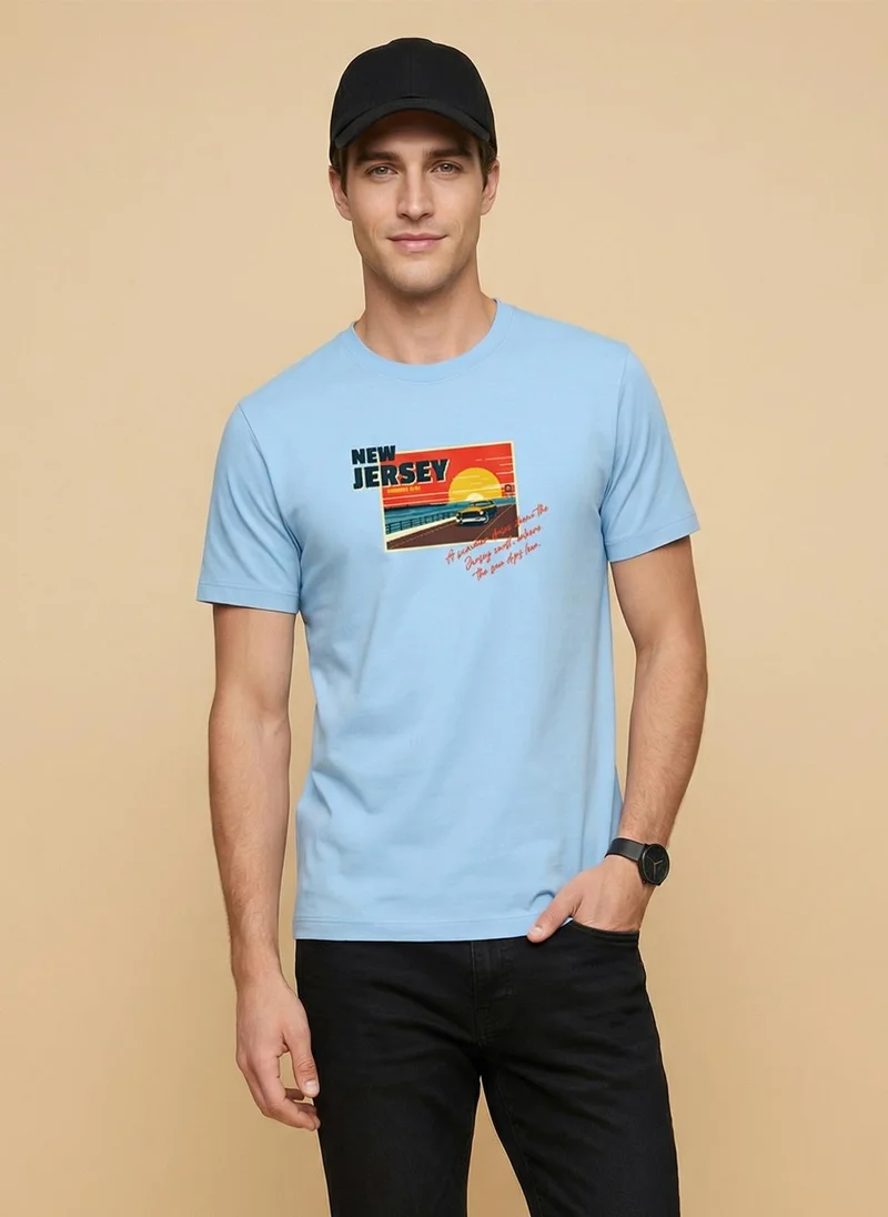 Nobero Regular Fit Printed T-shirt for Men