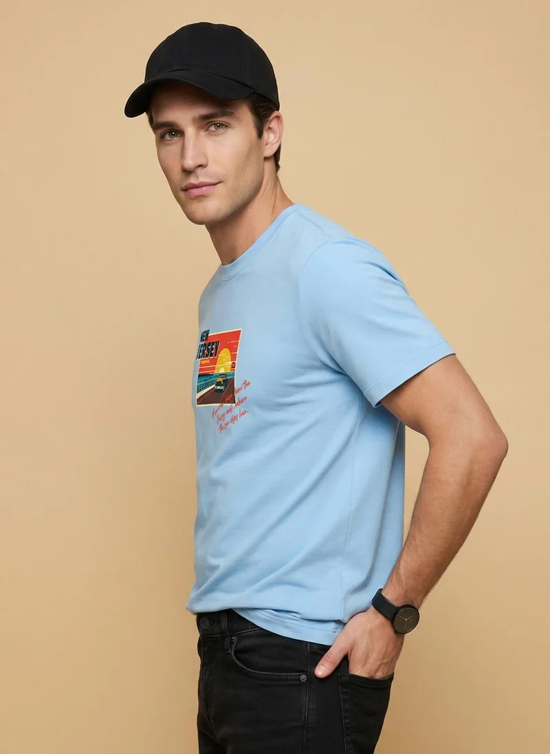 NOBERO  Nobero Regular Fit Printed T-shirt for Men for Men | Best Price UAE