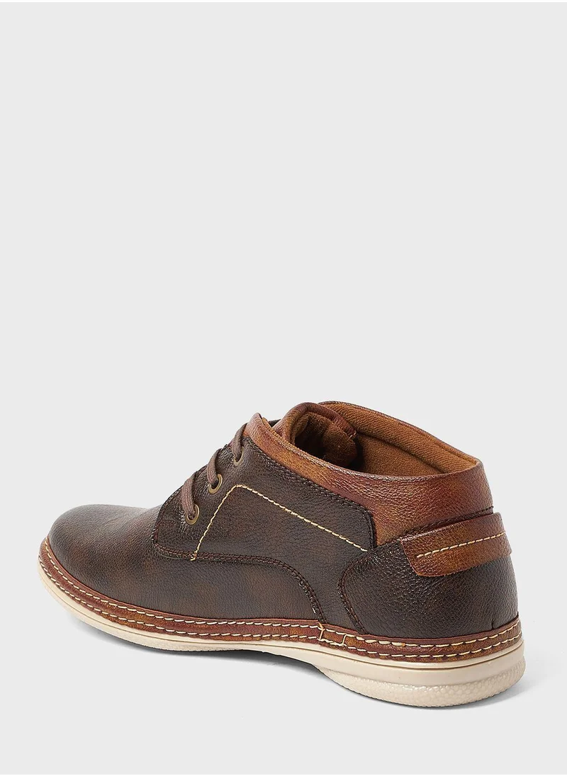 Geoomnii Mid Cut Casual Lace Up