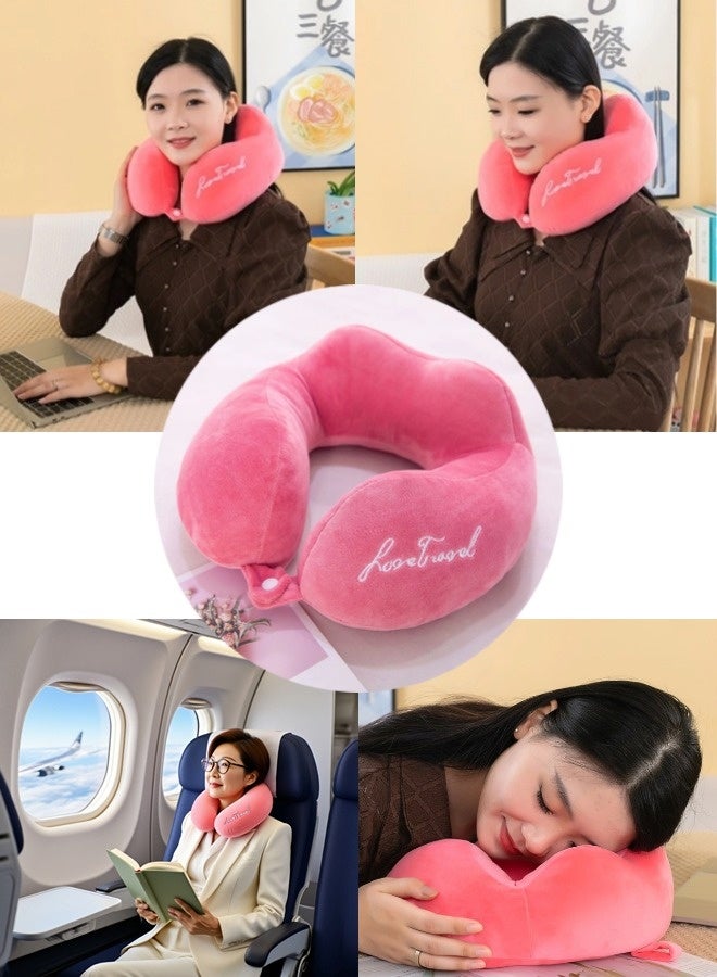 Vixplorn U-shaped pillow, flight pillow, travel pillow, suitable for high-speed rail, airplanes, trains, cars, workstations, 360° support, light and easy to carry - Image 2