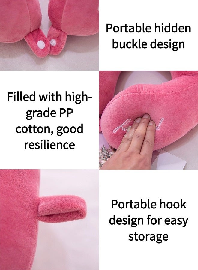 Vixplorn U-shaped pillow, flight pillow, travel pillow, suitable for high-speed rail, airplanes, trains, cars, workstations, 360° support, light and easy to carry - Image 3