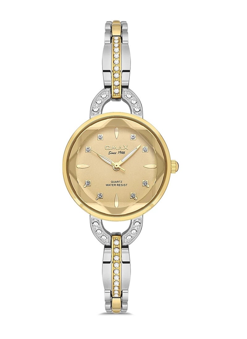 OMAX - Omax Women's Luxury Wrist Watch, Watches for Women, Stainless Watches, Luxury Steel Band, Black Round Dial, Waterproof Watch, 1 Year Warranty - Image 1