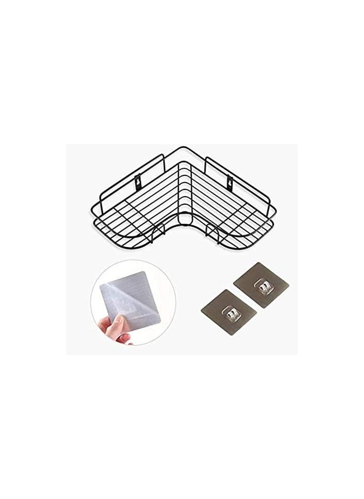 Spaceshoop Corner Shelf Bathroom Shelf Organizer Shower Caddy Storage Box Shampoo Holder Black 1pcs  - Image 4