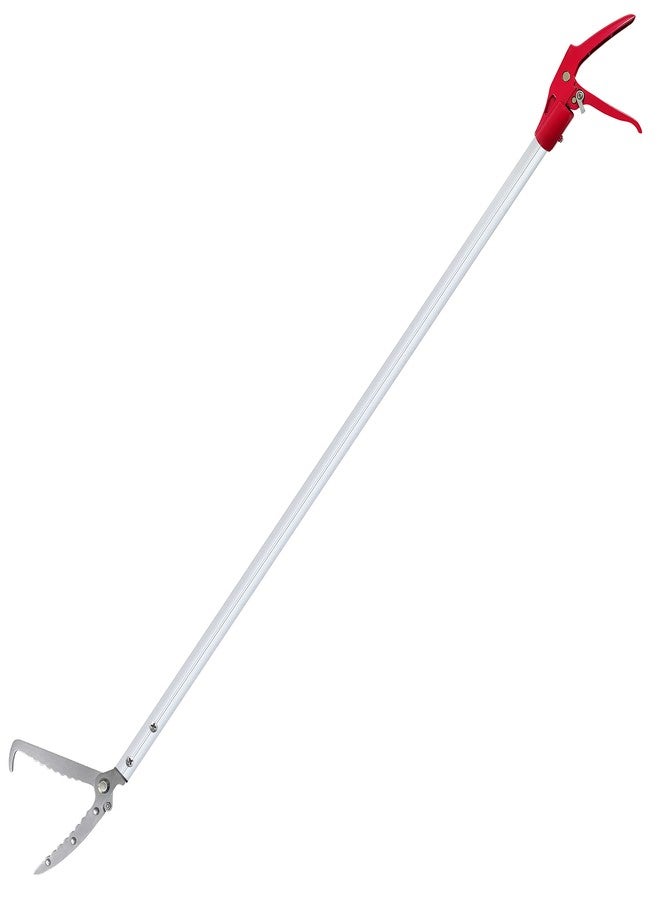 Prunrt 3.7 FT Snake Grabber Long Handle with Hooks, Rattle Snake Catcher Tool, Professional Reptile Wide Jaw Tongs - Image 1