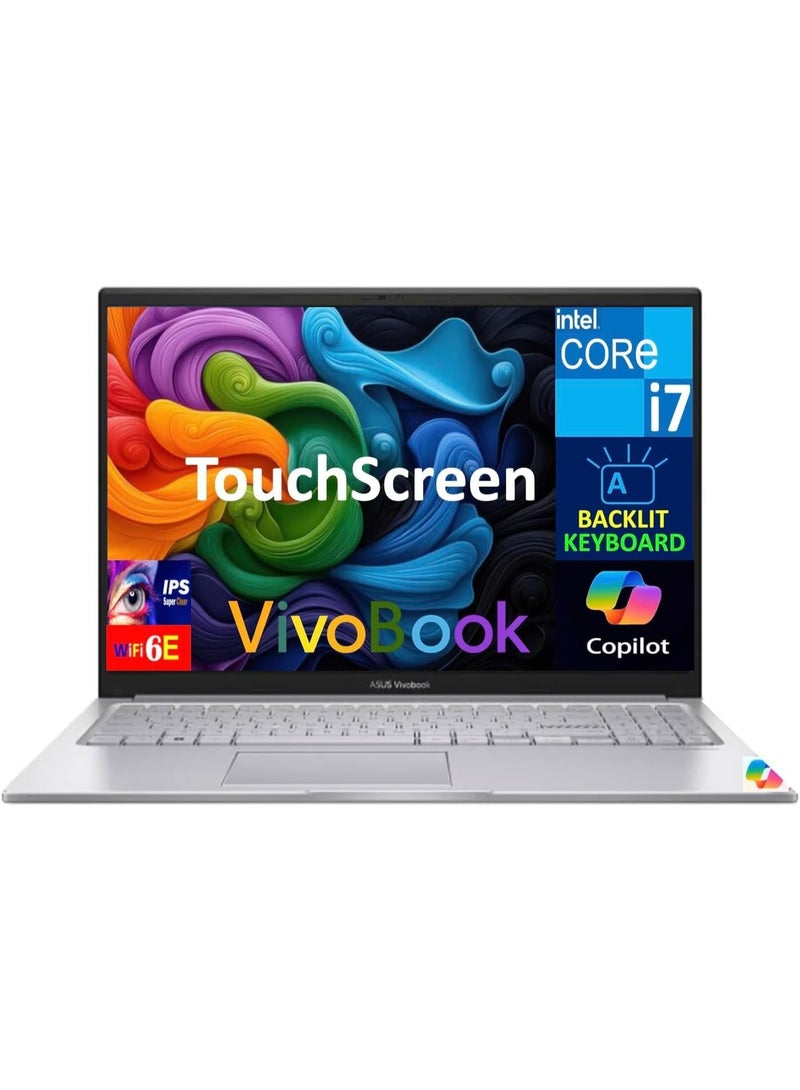ASUS Vivobook 15 F1504VAP Business Laptop, 15.6" Touchscreen IPS FHD (1920x1080) Display Intel Core 7 150U (Beats i7-1355U), 16GB RAM, 1TB SSD, WiFi 6, BT 5.1, HD Webcam, Window 11 English Cool Silver - Image 1