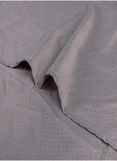 PACHA HOME Plain sheet set with fabric pattern - color: Dark Grey-Size: 180*270+1 pillowcases.  - Image 2