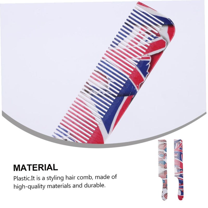 Scalp Massage Styling Comb 2pcs Anti Static Flat Head for Long Hair Salon Home Use - Image 4
