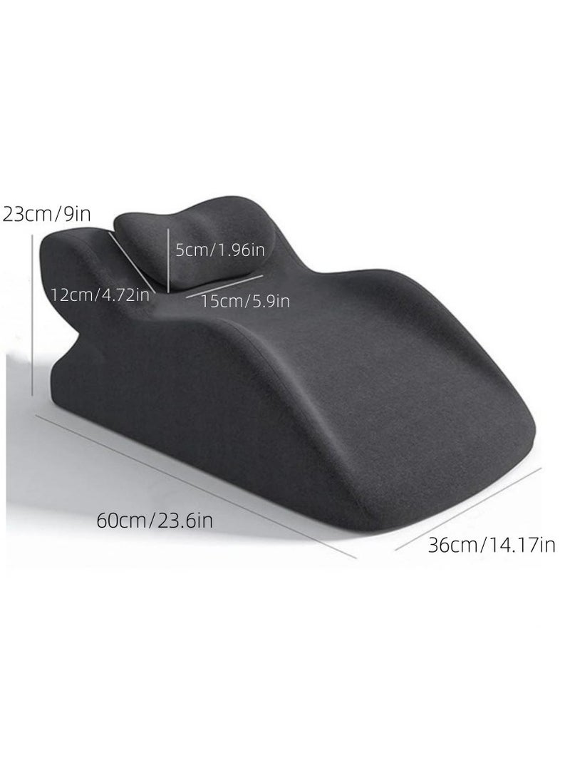 والالا وسادة ظهر إسفينية لراحة السرير، وسادة لوضع الساق، وسائد للنوم، وسادة إسفنجية للبالغين، وسادة لدعم الظهر، وسادة للقراءة للأسرة والأرائك، وسادة للنوم، تخفيف آلام الظهر والساق، ارتجاع المريء، مضاد للشخير - Image 2