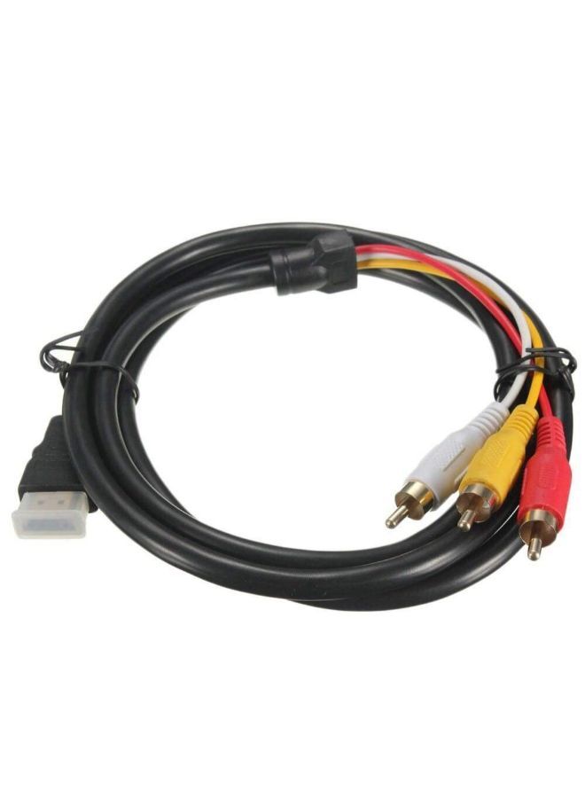 NIBEMINENT HDMI Male To 3-RCA Audio Video Cable Black - Image 3