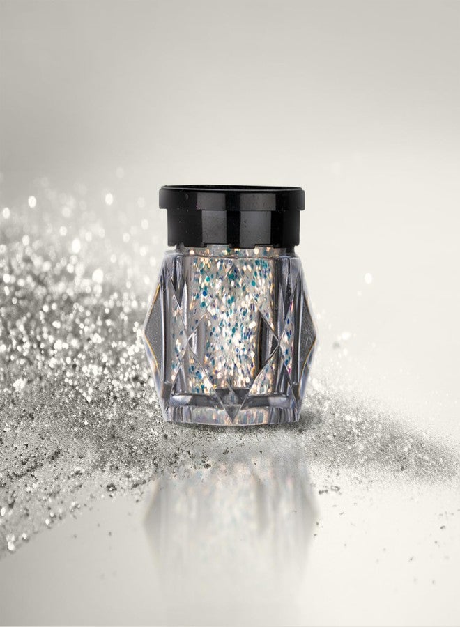 Bobi Glitter Eyeshadow Highly Pigmented Holographic Loose Radiant Shimmer Finish Eyeshadow Makeup Hydrating Easy-to-Blend, Non-Transfer, Long Wearing Formula 10g- White - Image 1