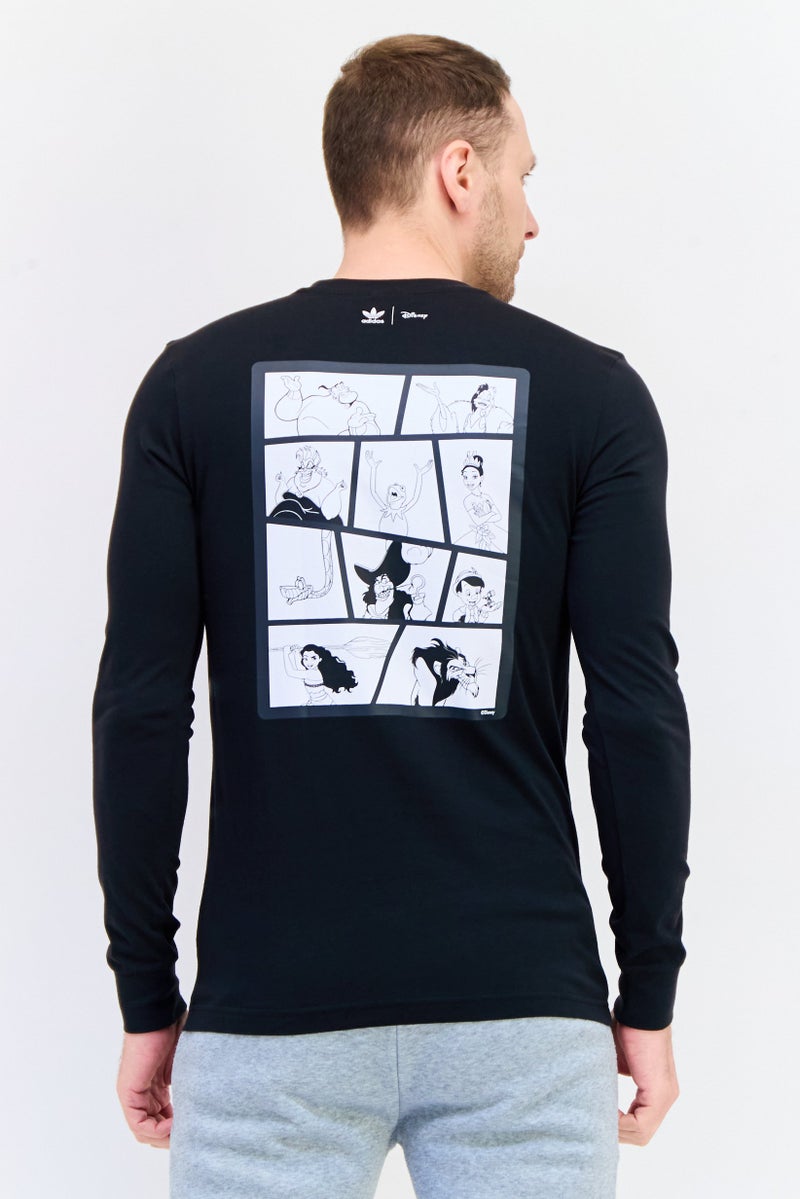 adidas Originals Adidas Originals x Disney Men Sportswear Fit Long Sleeves Outdoor T-Shirt, Black  - Image 4