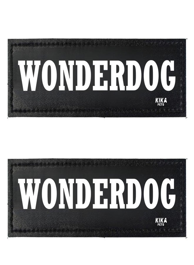 كيكا بطاقة اسم KIKA Pets Wonder Dog لأحزمة الكلاب وحقائب حمل الحيوانات الأليفة مع ظهر فيلكرو، عبوة من قطعتين - Image 1