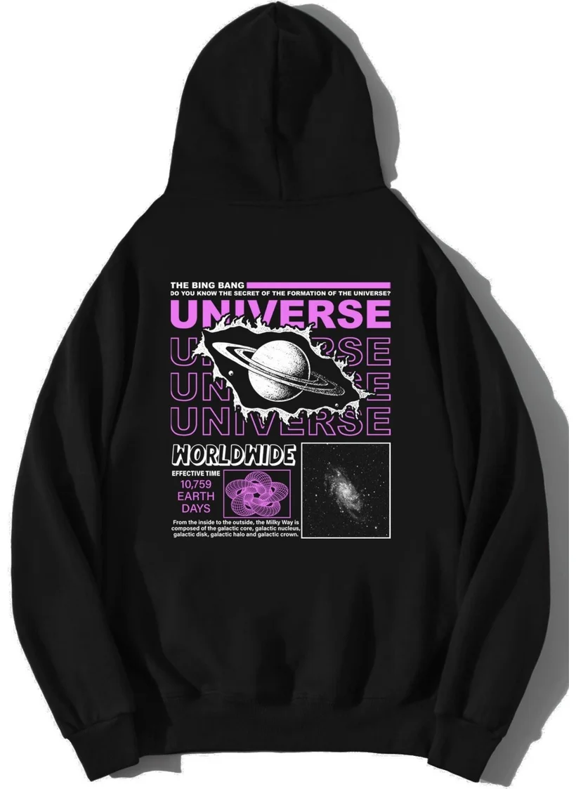 بي ار زد كولكشن Unisex Oversize Universe Hoodie