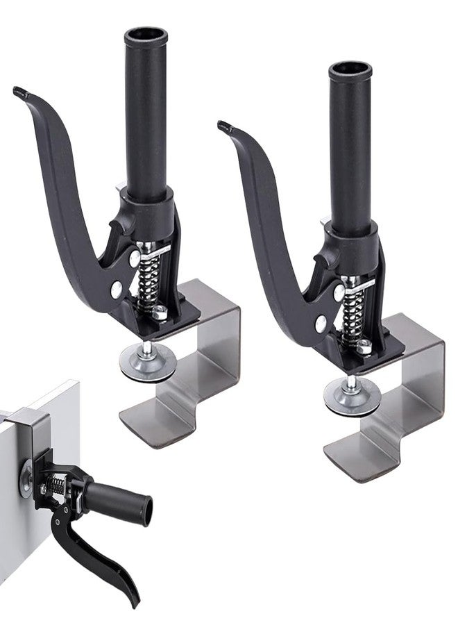 Serplex® 2Pcs Woodwork Clamps Stainless Steel C Shaped Clamps Wooden Panel Holder Clamp Screw Fixing C-Clamps for Woodworking, Metalworking, DIY Craft, Drilling, Punching, Drawer Door Installation - Image 1