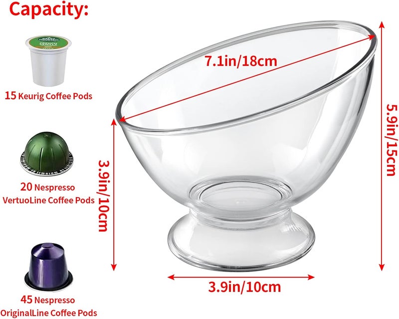 MOLIGOU Coffee Pod Holder Bowl, Coffee Capsule Container, Coffee Pod Storage Organizer for Kitchen Counter - Image 3
