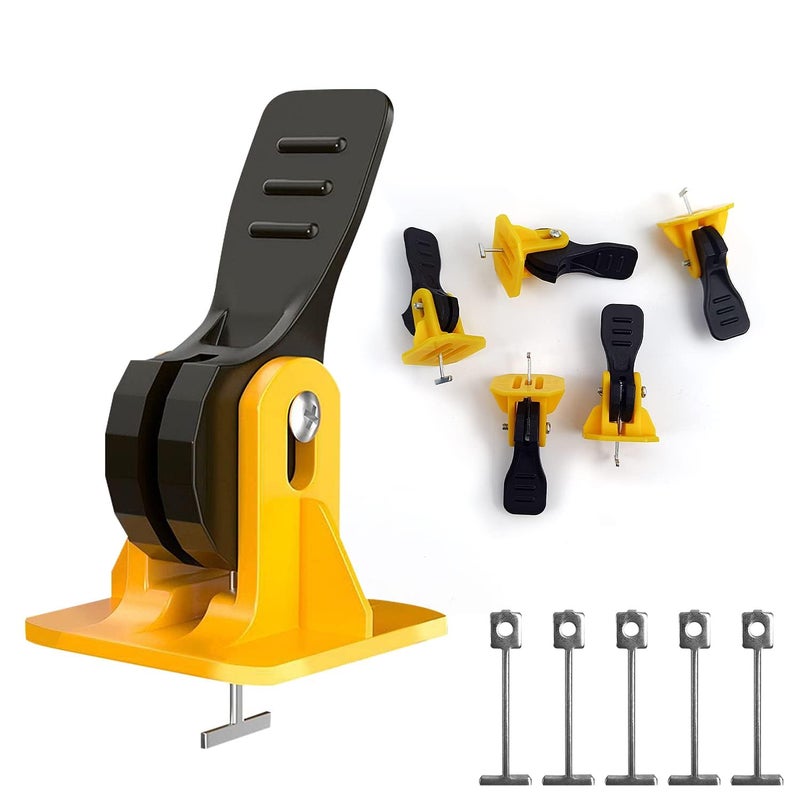 Luckam Tile Spacers Leveling System Set,  Reusable 100pcs Leveler Tile Tools for Installation+100pcs Replaceable Spare Steel T-Pins, Tile Leveling Clips Fit 8-12mm Tiles,Tile Spacers Tool Set for Floor - Image 1