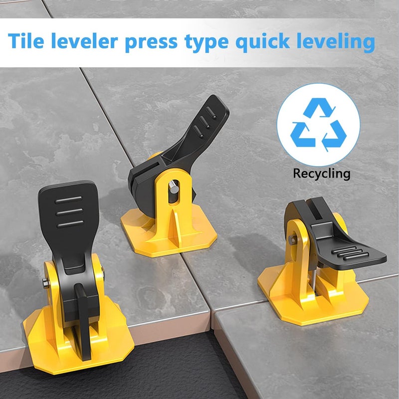 Luckam Tile Spacers Leveling System Set,  Reusable 100pcs Leveler Tile Tools for Installation+100pcs Replaceable Spare Steel T-Pins, Tile Leveling Clips Fit 8-12mm Tiles,Tile Spacers Tool Set for Floor - Image 3
